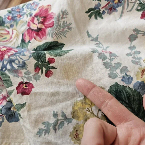 RALPH LAUREN ELAINE VALERIA BEDSKIRT Full Size COTTON 13" DROP Floral USA Made - Picture 4 of 10